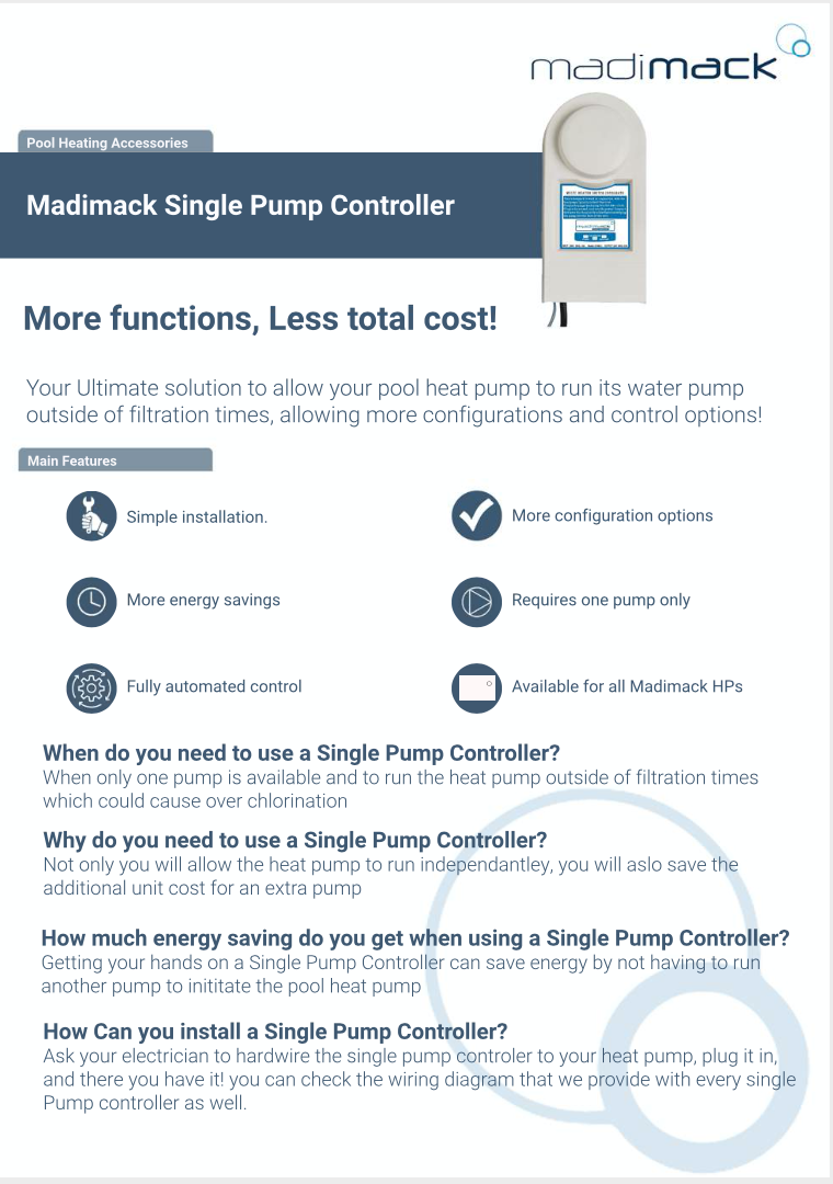 Single Pump Controller Information